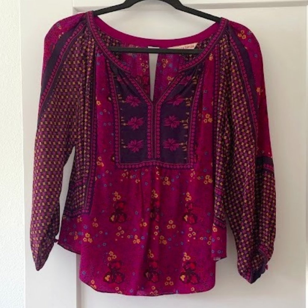 REBECCA TAYLOR Floral Blouse - size Small